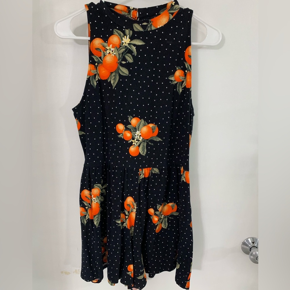 2/$15- F21 Orange 🍊& Dot Romper